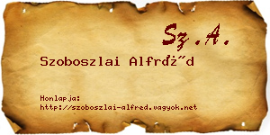Szoboszlai Alfréd névjegykártya